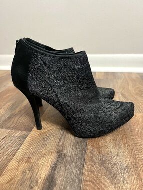 Maurices Lace Texture High-Heel Booties - Women's Fashion